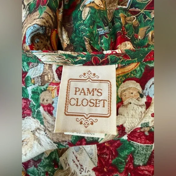 Vintage Pam's Closet Christmas Old World Santa Holiday Dress - Picture 7 of 8